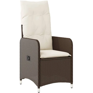 vidaXL Gartensessel Verstellbar mit Kissen Braun Poly Rattan günstig