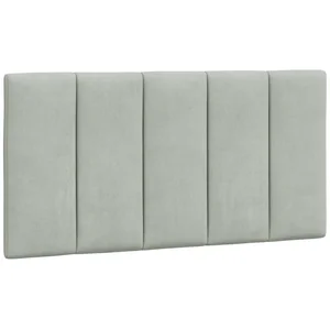 vidaXL Bett Kopfteilkissen "Hanko" Hellgrau 100 cm Samt (1-tlg) günstig