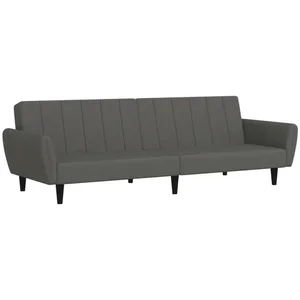 vidaXL Sofa Schlafsofa 2-Sitzer Dunkelgrau Samt, 1 Teile günstig