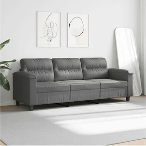 vidaXL Sofa 3-Sitzer-Sofa Dunkelgrau 180 cm Mikrofasergewebe, 1 Teile günstig