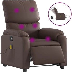 vidaXL Massagesessel Elektrisch Braun Kunstleder günstig