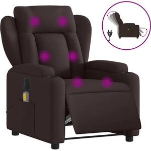 vidaXL Massagesessel Elektrisch Dunkelbraun Stoff günstig