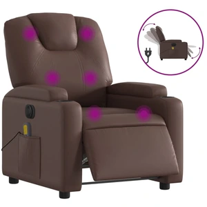 vidaXL Massagesessel Elektrisch Braun Kunstleder günstig