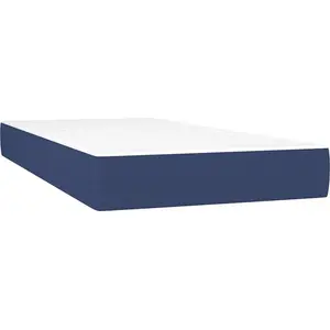 vidaXL Taschenfederkernmatratze Mittel Blau 120x190x20 cm Stoff günstig