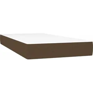 vidaXL Taschenfederkernmatratze Mittel Dunkelbraun 120x190x20 cm Stoff günstig