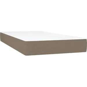 vidaXL Taschenfederkernmatratze Mittel Taupe 120x190x20 cm Stoff günstig