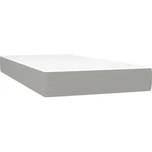 vidaXL Taschenfederkernmatratze Mittel Hellgrau 120x190x20 cm Stoff günstig