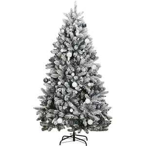 vidaXL, Weihnachtsbaum, Lumi (mit 300 LEDs und weissen/grauen Bällen) (300 cm)