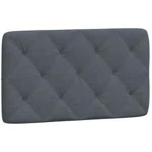 vidaXL Bett Kopfteil-Kissen Dunkelgrau 90 cm Samt (1-tlg) günstig