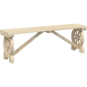 vidaXL Gartenbank 115 cm Massivholz Tanne günstig