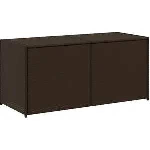 VIDAXL Gartentruhe Braun 283L Poly Rattan günstig