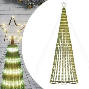 vidaXL LED Baum LED Weihnachtsbaum 688 LEDs Warmweiß 300 cm