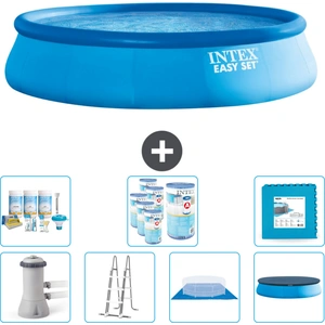 Intex runder aufblasbarer Easy Set-Schwimmpool   457 x 107 cm   Blau  ...