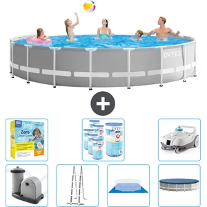 Intex Round Prism Frame Swimming Pool   548 x 122 cm   Grau   inklusiv...