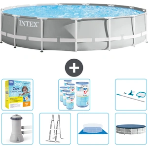 Intex Round Prism Frame Swimming Pool   457 x 107 cm   Grau   inklusiv...
