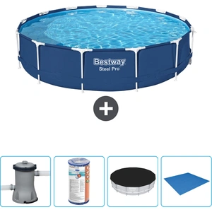 Bestway Round Steel Pro Swimmingpool   396 x 84 cm   Blau   inklusive ...