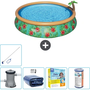 Bestway runder aufblasbarer Fast-Set-Schwimmpool Paradise Print 45... günstig