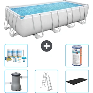 Bestway Rechteckiges Power Steel-Schwimmbecken   488 x 244 x 122   Gra...