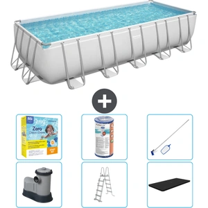 Bestway Rechteckiges Power Steel-Schwimmbecken   640 x 274 x 132   Gra...