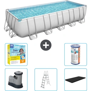 Bestway Rechteckiges Power Steel-Schwimmbecken   640 x 274 x 132   Gra...