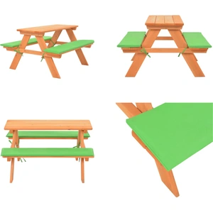 vidaXL Kinder Picknicktisch mit Bänken 89×79×50 cm Massivholz Tanne - ... günstig