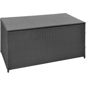 vidaXL Garten Auflagenbox Schwarz 120x50x60 cm Poly Rattan - Garten-Aufbewahrungsbox - Garten-Aufbewahrungsboxen - Garten-Aufbewahrungskasten - Garten-Aufbewahrungskästen günstig