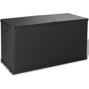 vidaXL Garten Aufbewahrungsbox Anthrazit 120x56x63 cm PP Rattan - Aufb... günstig