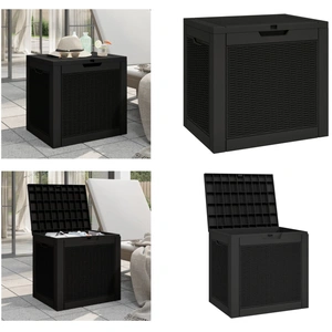 vidaXL Gartenbox Schwarz 55,5x43x53 cm Polypropylen - Gartentruhe - Gartentruhen - Gartenbox - Aufbewahrungsbox günstig