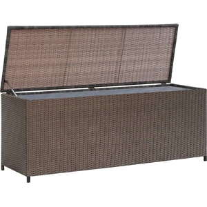 vidaXL Garten Auflagenbox Braun 120x50x60 cm Poly Rattan - Garten-Aufbewahrungsbox - Garten-Aufbewahrungsboxen - Garten-Aufbewahrungskasten - Garten-Aufbewahrungskästen günstig