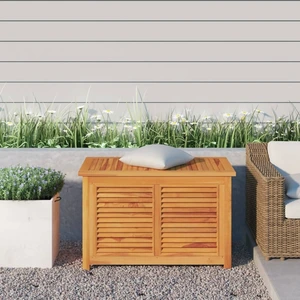 vidaXL Gartenbox mit Beutel 90x50x58 cm Massivholz Teak - Gartentruhe - Gartentruhen - Gartenbox - Aufbewahrungsbox günstig