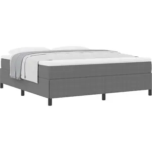 vidaXL Boxspringbett Hellgrau 180 x 200 cm Cordstoff günstig