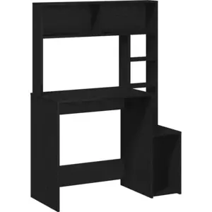 vidaXL Schreibtisch mit Regal Schwarz 100x45x140 cm Holzwerkstoff günstig