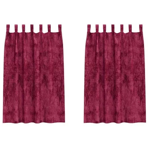 vidaXL Vorhang Samtvorhänge 2 stk. Weinrot 175 x 140 cm Samt (2 St), S... günstig