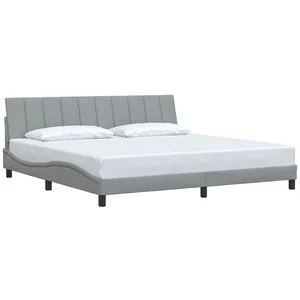 vidaXL Bett Bettgestell ohne Matratze "Hanko" Hellgrau 200x200 cm Stof... günstig
