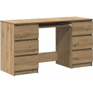 vidaXL Schreibtisch Artisan-Eiche 140x50x77 cm Holzwerkstoff günstig