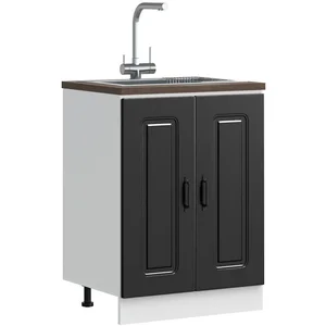 vidaXL Hängeschrank vidaXL Spülenunterschrank Kalmar Schwarz 60x46x81,... günstig