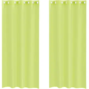 vidaXL Voile Vorhänge mit Ösen 2 Stk. Apfelgrün 140x245 cm günstig