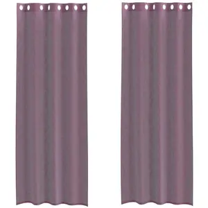 vidaXL Voile Vorhänge mit Ösen 2 Stk. Lila 140x300 cm günstig