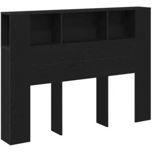 vidaXL Bett Kopfteil Schrank Schwarz Eichen-Optik Holzwerkstoff (1-tlg... günstig
