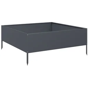 vidaXL Hochbeet Hochbeet Anthrazit 100x100x41 cm Stahl (1 St) günstig