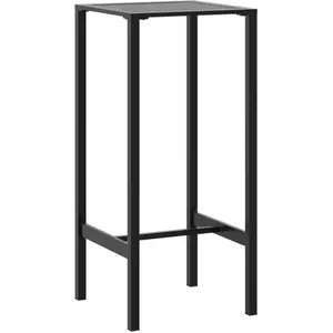 vidaXL Bartisch Schwarz 50x50x110 cm Pulverbeschichteter Stahl günstig