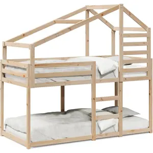 vidaXL Etagenbett ohne Matratze 90x190 cm Massivholz Kiefer günstig