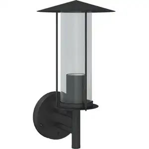vidaXL Außenwandleuchte Schwarz Edelstahl