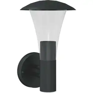 vidaXL Außenwandleuchte Schwarz Edelstahl
