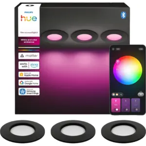 Philips Hue Einbaustrahler Slim 3er-Pack - White & Color - 90 mm - Sch...