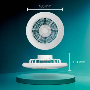 Philips LED-Deckenventilator Amigo, weiß, 48 cm, CCT, RGB günstig