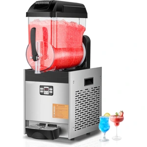 SucceBuy Kommerzielle Slushy-Maschine, 12 l Einzeltank, 48 Tassen, Ede... günstig