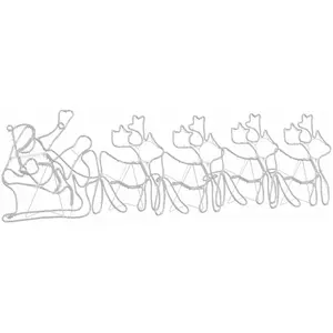 vidaXL, Weihnachtsbeleuchtung, Matteo (4 Rentiere ziehen den Schlitten...