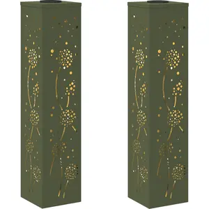 vidaXL Solar LED Weg Licht 2 stk. Warmes Weiß 18 x 18 x 80 cm