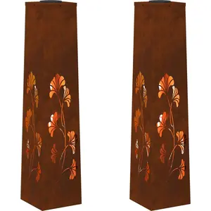 vidaXL Solar LED Weg Licht 2 stk. Warmes Weiß 18 x 18 x 80 cm